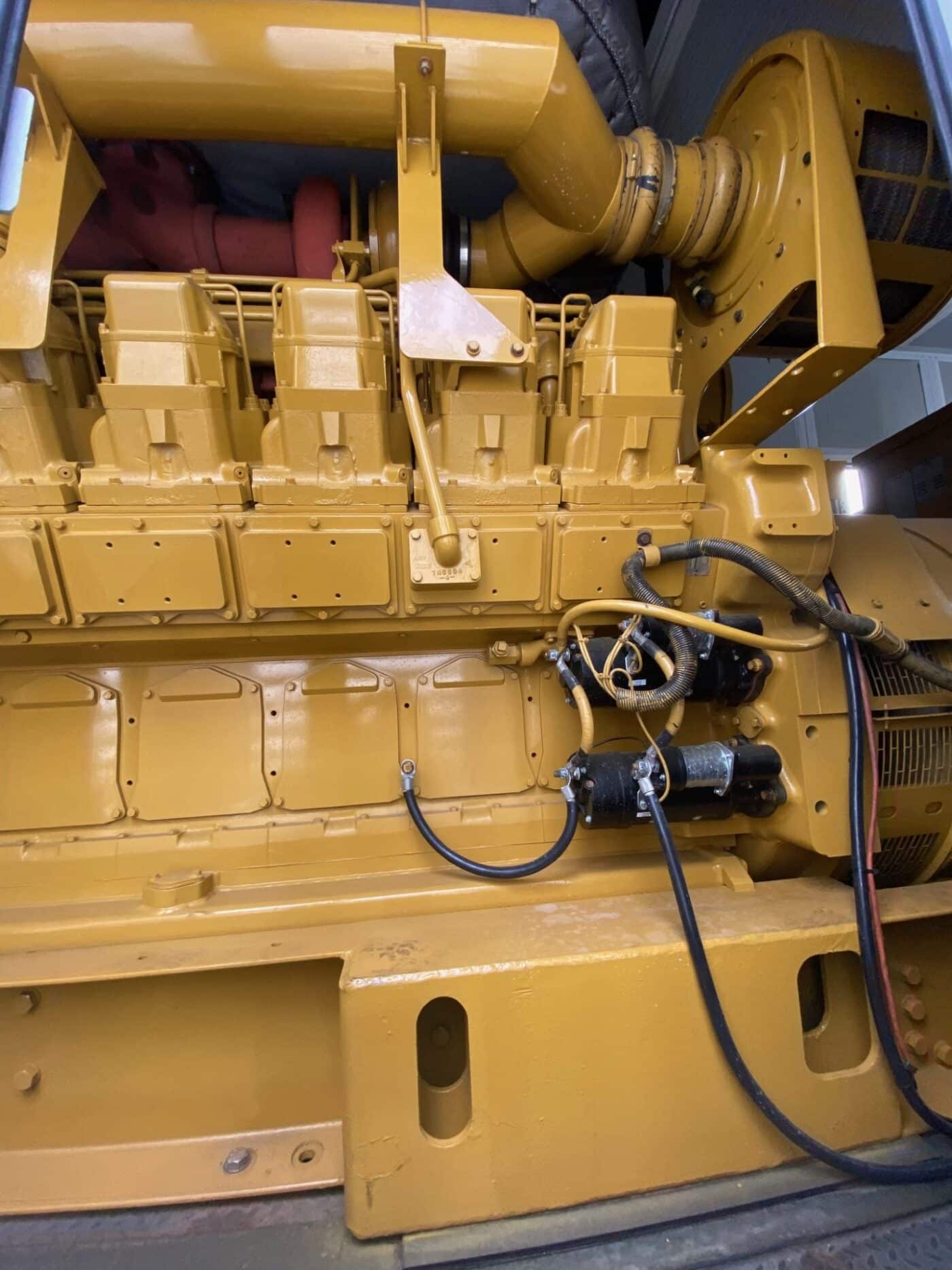 Inside Of 1750kW Generator Looking At Engine.