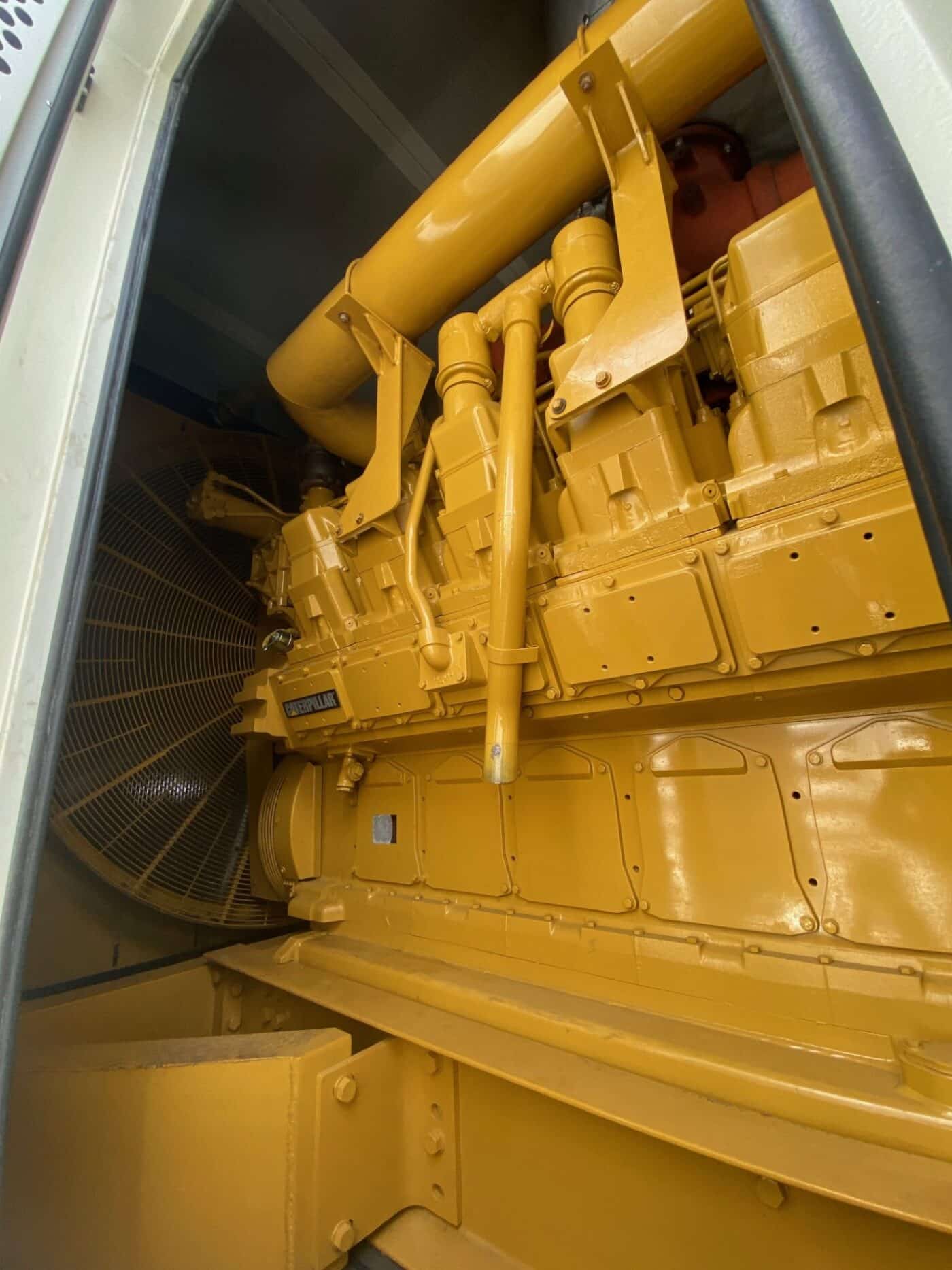 Inside Of 1750kW Generator Looking At Engine.