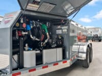 MegaFuel Trailer Used For Red Dyed Diesel Fuel And DEF Delivery. Equipped With 250 Feet Of Fuel Hose And Can Hold 920 Gallons Of Fuel.